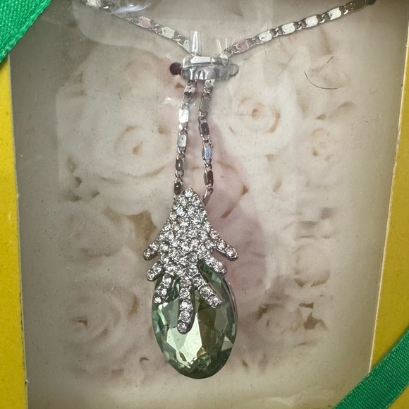 Amethyst Crystal Teardrop Necklace - Picture 3 of 4